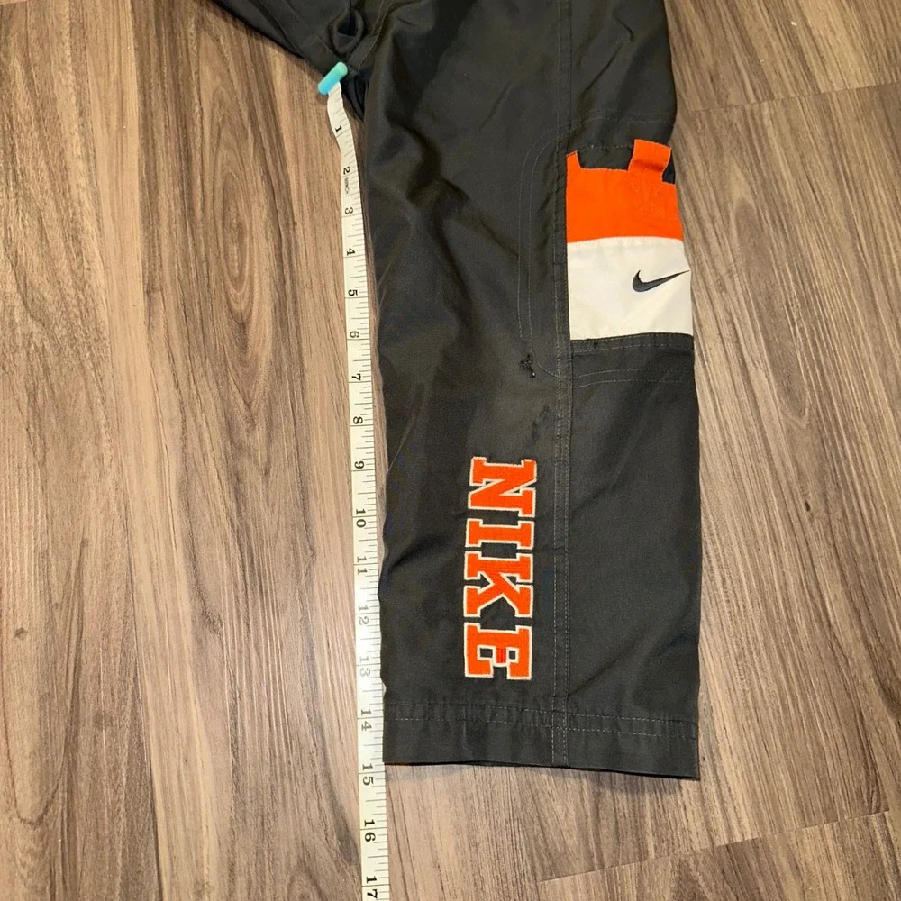 Nike vintage Kids Pants Size 4 GrayOrange White Cargo Track‎ Athletic Wear